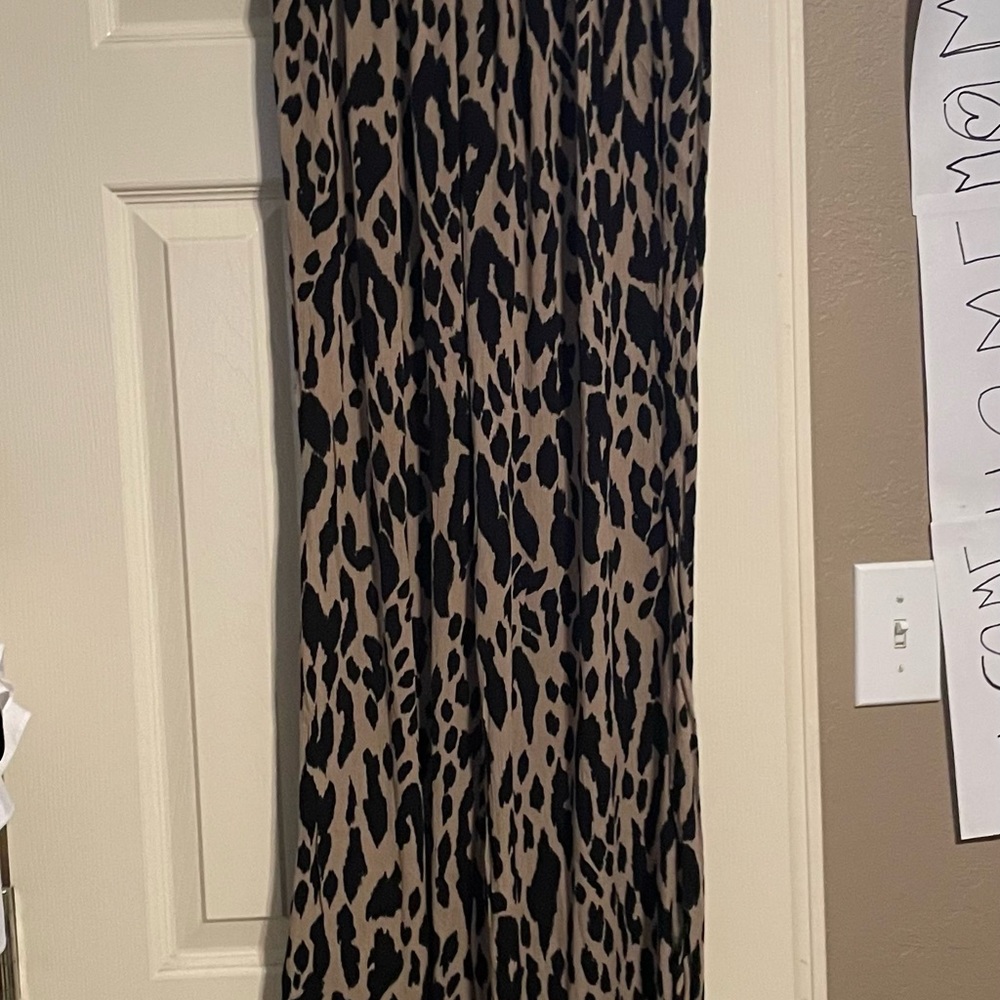 Leopard print flowy pants, NWOT